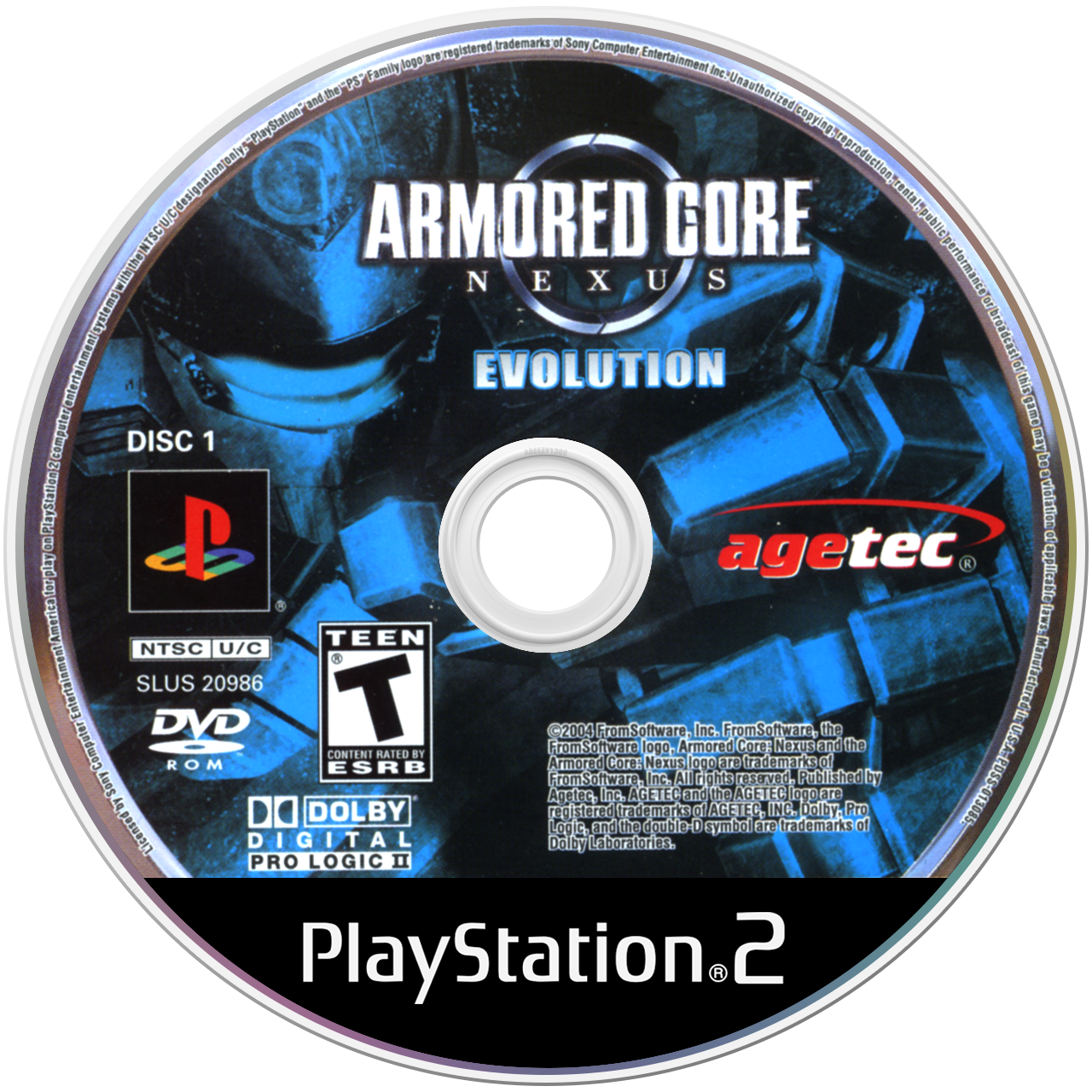 Armored Core Nexus media 4 for Playstation 2